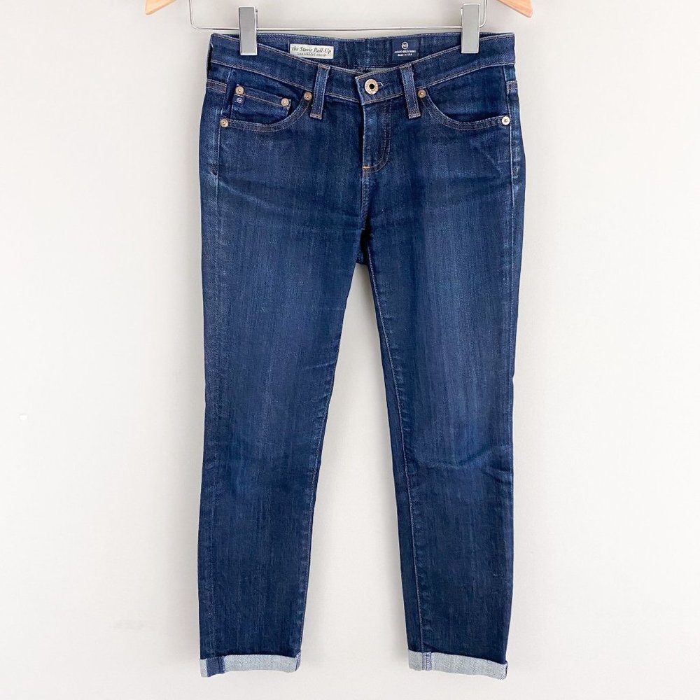 AG Adriano Goldschmied The Stevie Roll-Up Slim Straight Jeans 25R
